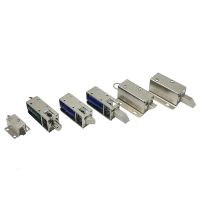 1054-4b DC 12/24 Volt Khóa bình thường Mini Push Pull Solenoid khóa cho tủ