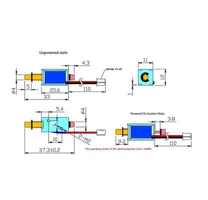 U1054s-2-001 Khóa điện từ / Động lực điện tử / Phụ kiện tủ khóa thông minh / Động lực điện tử kéo